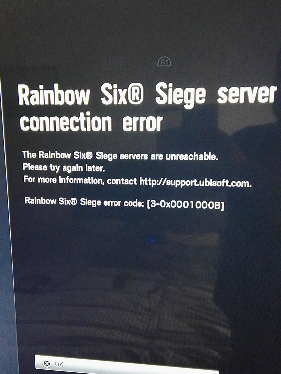 Derickfer03's tweet photo. @UbisoftSupport 
Rainbow Six Siege server on PS4 down? 
Keep getting this. Please supply information on this. https://t.co/ufe6hYEZym