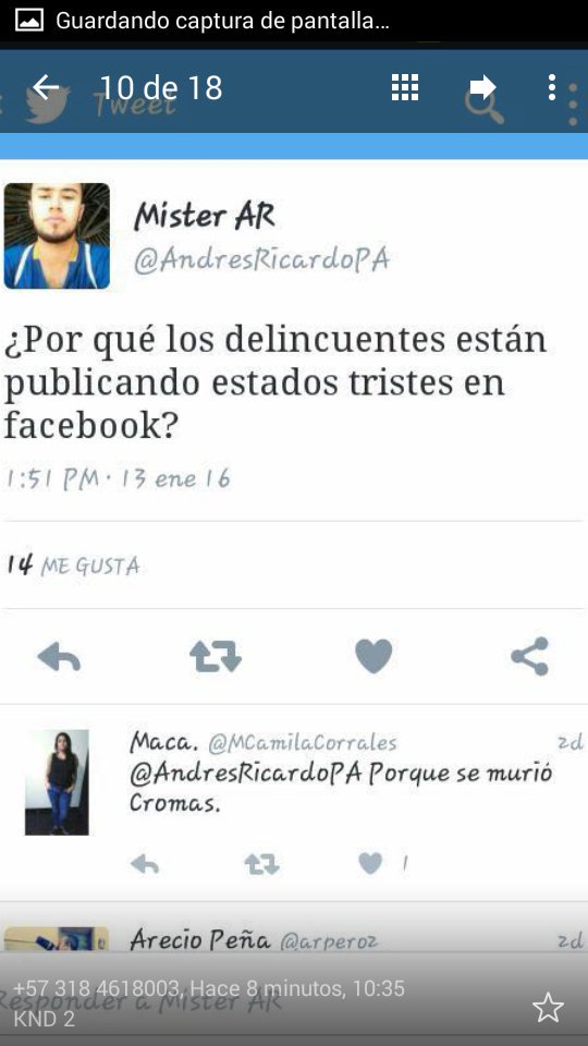SMC__98's tweet photo. Si vas a ser twittero procura tener pantalones y un poco de palabra.  @AndresRicardoPA https://t.co/9s1sbihmO1