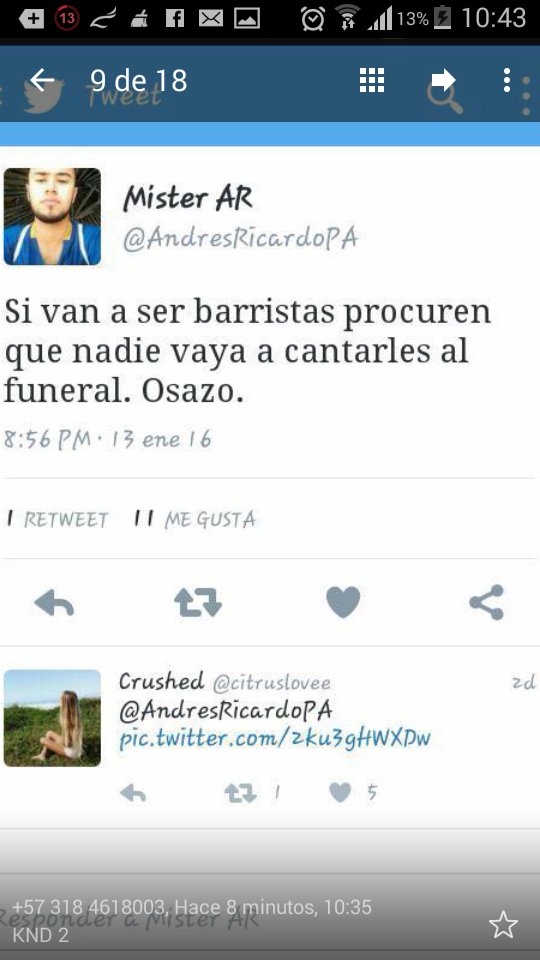 SMC__98's tweet photo. Si vas a ser twittero procura tener pantalones y un poco de palabra.  @AndresRicardoPA https://t.co/9s1sbihmO1