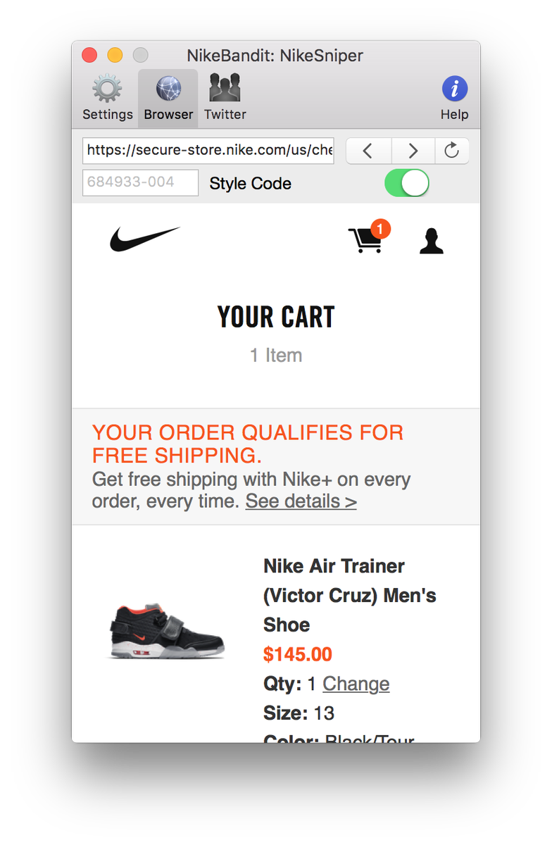 kaptastickicks's tweet photo. Just added Nike Air Trainer (Victor Cruz) Men's Shoe to cart with @thenikebandit bot! RT https://t.co/Q0v2biwrPz