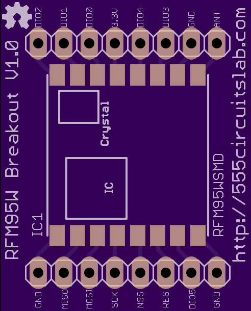 arduinopraxis's tweet photo. RFM95 Breakout Board - coming soon, #HopeRF #LoRa #Sensor #Network https://t.co/XBOnR27P5E