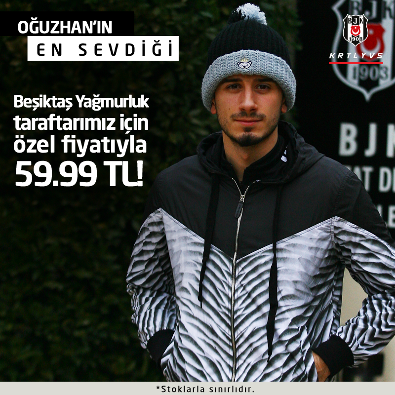 Oğuzhan’ın en sevdiği: #Beşiktaş Yağmurluk! 

Büyük taraftarımız için yağmurluk şimdi sadece 59.99 TL!