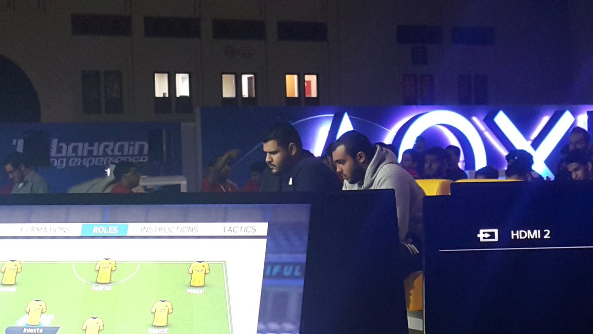 Niflick's tweet photo. The stress as two players go head to head at the #BahrainGames16 FIFA Quarterfinals! @PlayStation_ME @BahrainGE https://t.co/or2bkpW3CO