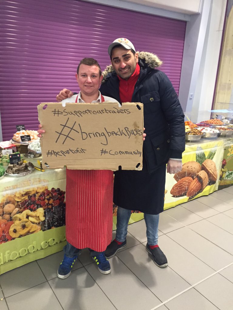 chrispevans1's tweet photo. With just pieces of cardboard and a pen, the #bringbackbuses campaign belonged to the people today. Thankyou Newport https://t.co/t4mTShpmC5