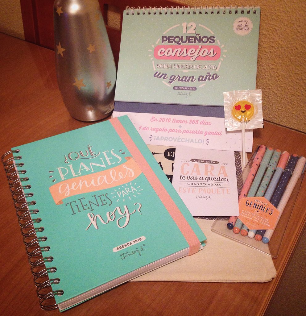 rakel_nm's tweet photo. Comienza el año oficialmente! @mrwonderful_ #mrwonderfulshop #agendawonder #MrWondelful #aporel2016 #cute #planner https://t.co/t8C7nONfaq