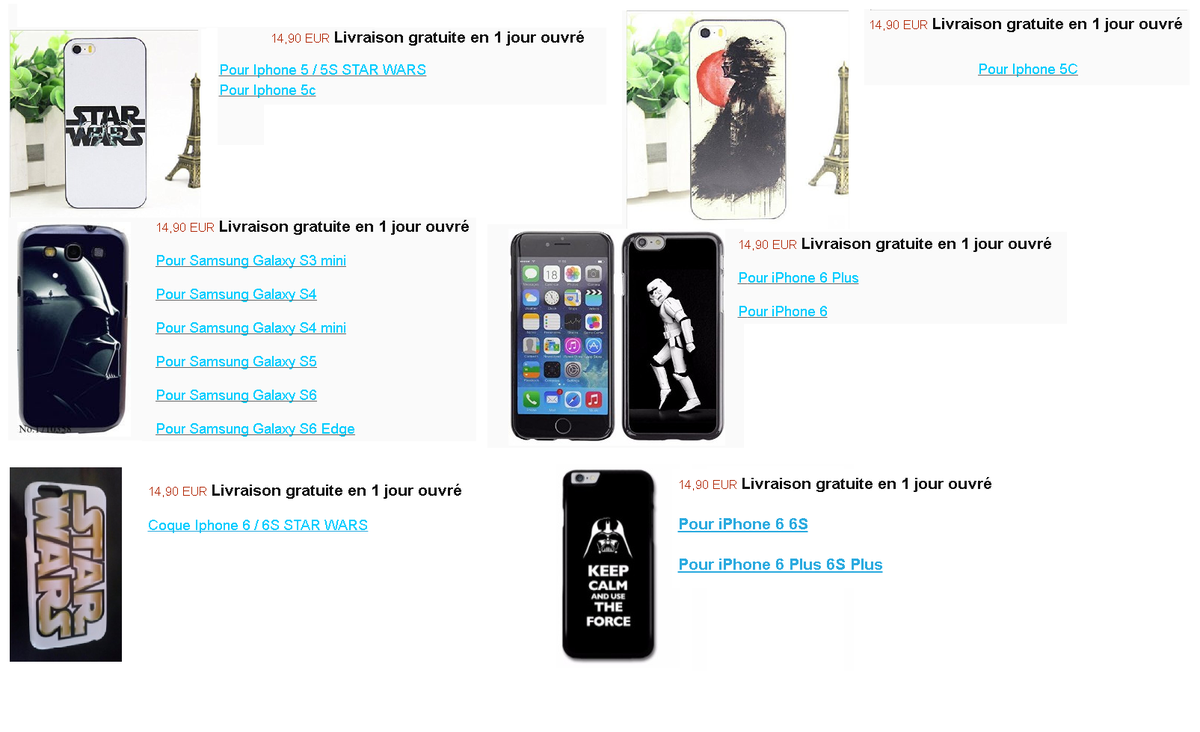 amzn.to/1Rsb1qy Coques Star Wars 14,90 euros et la livraison gratuite