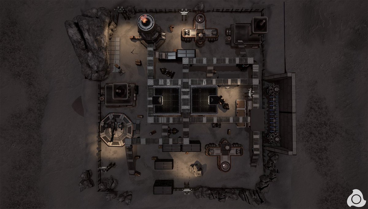 StudioPixelBeam's tweet image. Cool aerial shot of current map, Lunar. What do you guys think? #gamedev #gameart