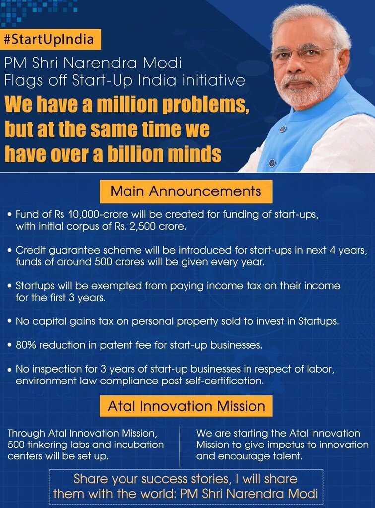 ecell_rvce's tweet photo. The #StartupIndia initiative had an excellent launch. It is very promising and will ensure Entrepreneurship in India https://t.co/uiv1NaYe7U