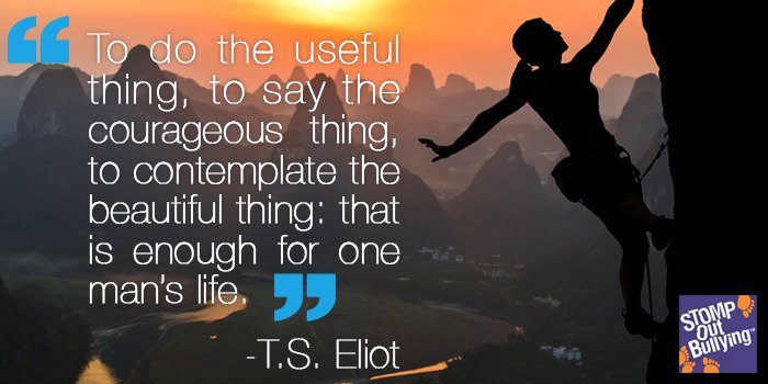 STOMPOutBullyng's tweet photo. Whenever you can, say the courageous thing! #STOMPOutBullying #Morethanabystander https://t.co/90uPSqyZZw