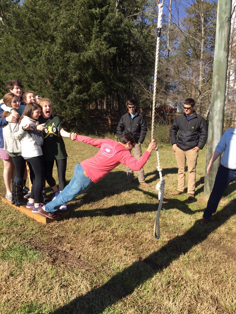 UofSCPillars's tweet photo. Our staff retreat is underway! Time for a little team building on the low ropes course #Pillars2016 https://t.co/V4hAyiyRjl