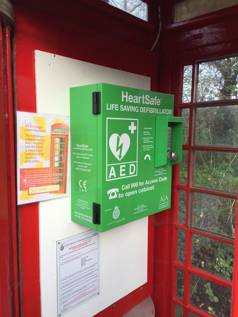 Another village #lifesaver installed in <a href="/BTPayphones/">Adop A Kiosk</a> we can help you make your local Phonebox #HeartSafe 💚
