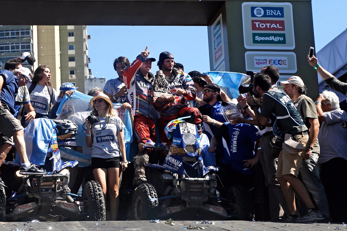 dakar's tweet photo. 🏆 #Dakar2016 - OFFICIAL PODIUM - QUADS 🏆
1. @patronelliok 
2. @alepatronelliok + 4'23"
3. @Brian_BB88 + 1h41'53" https://t.co/t53mqwppnI