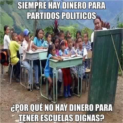 ElNopalTimes's tweet photo. SIEMPRE HAY DINERO PARA PARTIDOS POLITICOS

¿POR QUÉ NO HAY DINERO PARA TENER ESCUELAS DIGNAS? https://t.co/s7CWeRMsHM