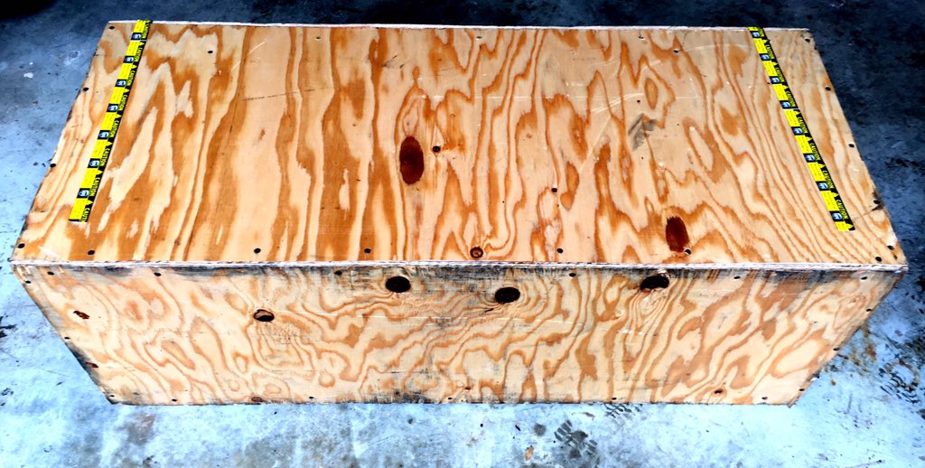 My dad UPS'd me a 4', 100lb crate. No warning, no details, no air-holes. Wtf is inside? Should I do an unboxing?