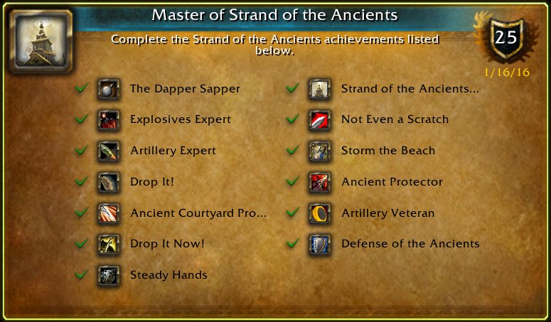 AreniEU's tweet photo. I just earned the [Master of Strand of the Ancients] Achievement! One more to go!! #Warcraft #Battlemaster https://t.co/luuFy4Vdpc