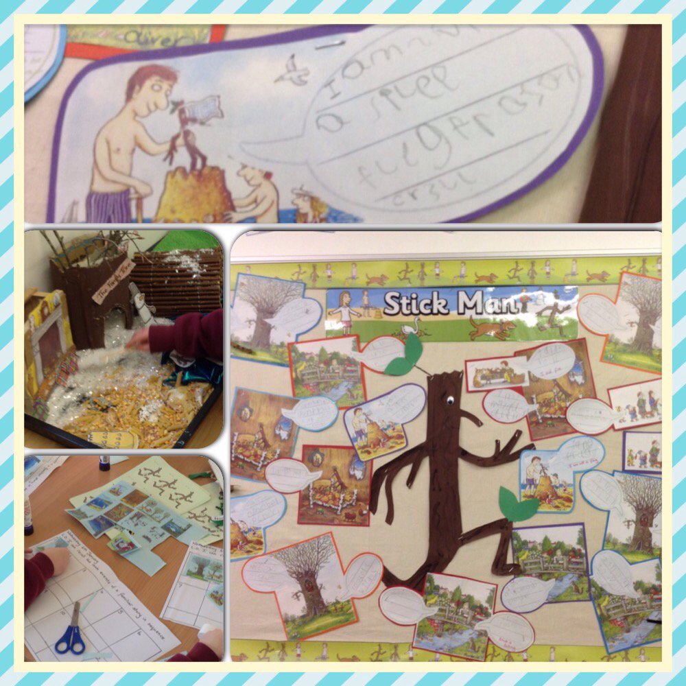 TheEYEducator's tweet photo. Stick Man writing and display @EyfsPals @TESEarlyYears #Stickman #EYFS #earlyed https://t.co/NisPfh99dM