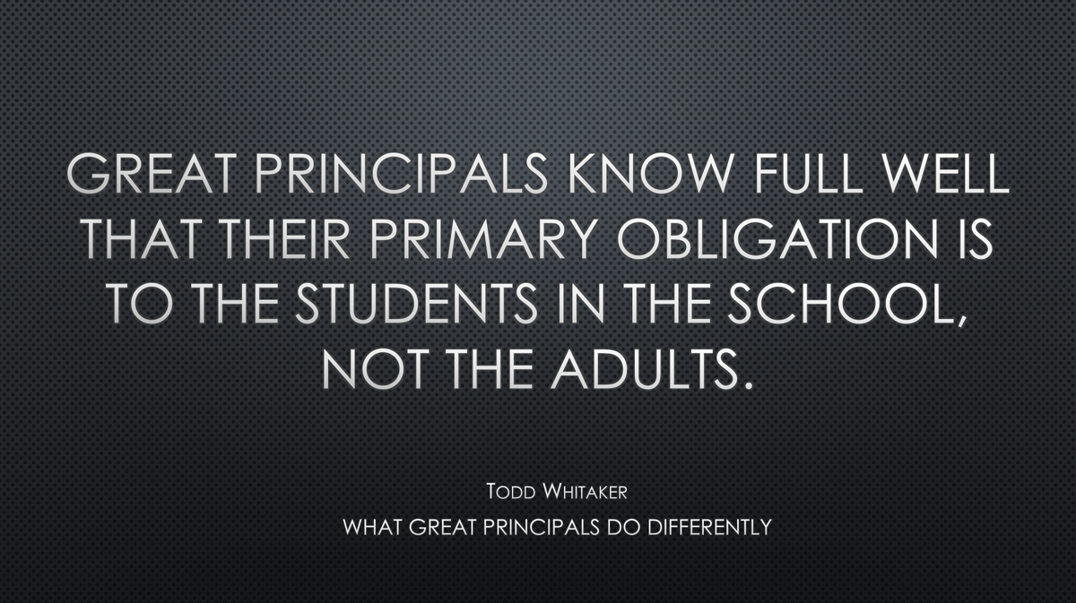 ADelliSantiCKH's tweet photo. Which group is first at your school? Student needs must always trump educator wants. @ToddWhitaker https://t.co/EXyqDe1uuK