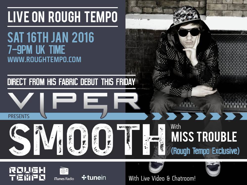 LIVE NOW! <a href="/ViperRecordings/">ViperRecordings</a> very own <a href="/lukasmooth/">SMOOTH</a> &amp; @MissTroubleMc on <a href="/RoughTempo/">Rough Tempo</a> GET LOCKED! RTDNB.com