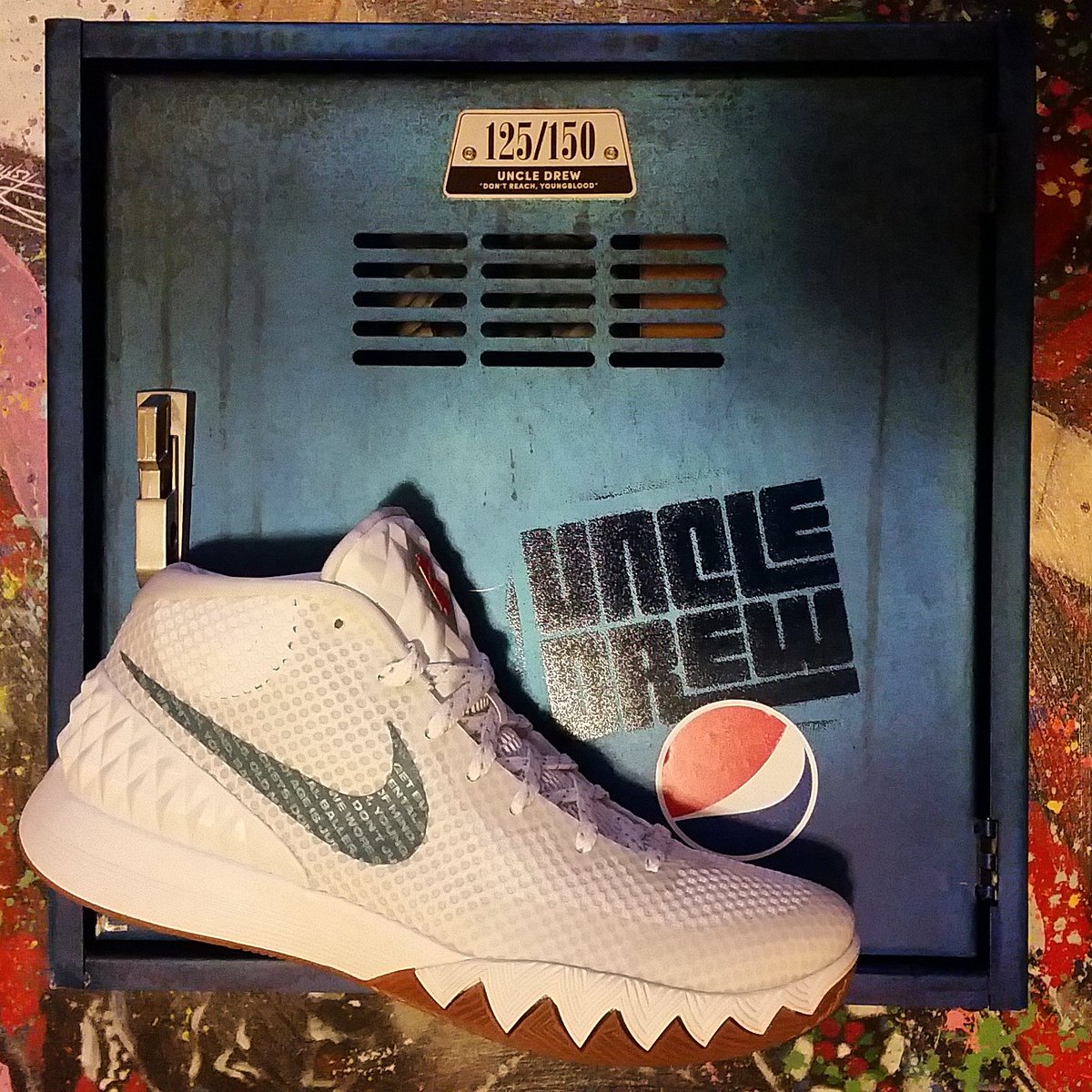 Aphrocentric's tweet photo. Pepsi x Kyrie 1 Uncle Drew Locker Kit #125 of 150 #uncledrew #uncledrewcle #kyrie #kyrieirving https://t.co/8jmdnFXrMi
