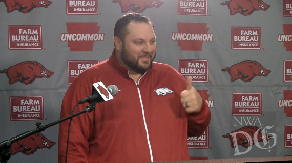 NWAHutch's tweet photo. WATCH: New OL coach Kurt Anderson is an entertaining guy. Here's his introductory presser. https://t.co/UxD2CniNDu https://t.co/AAyiilaUnL
