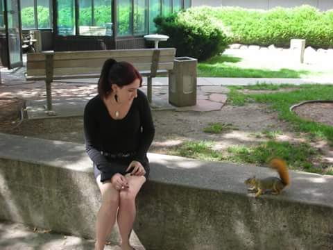 Throwback to 16 year old Demonika at a hospital in Denver smoking and chilling with a squirrel. Cc. My