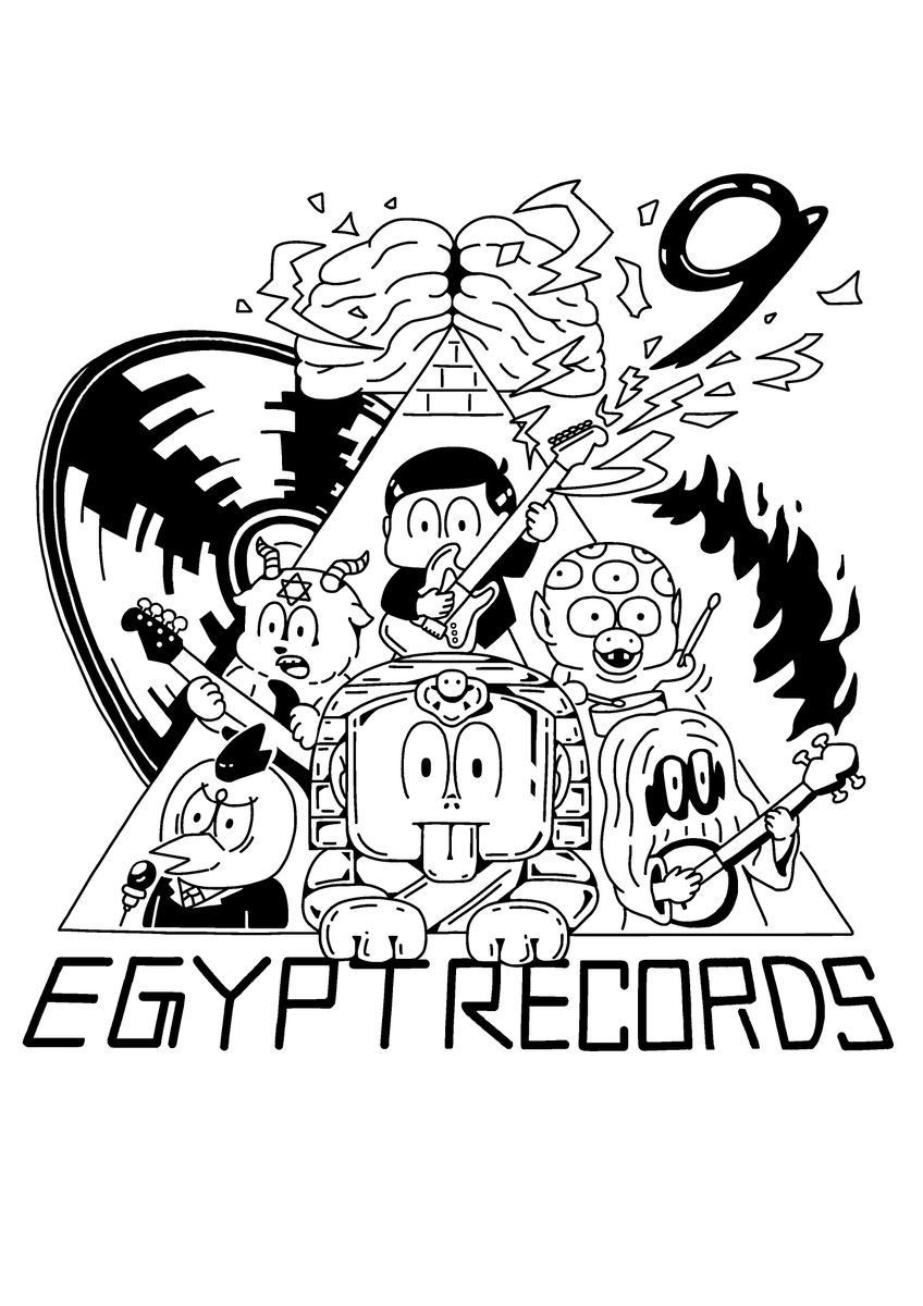 EGYPT RECORDS [東大阪〕の9周年記念Tシャツのデザインを致しました。この色は発売されないようですが、Tシャツに刷るとこんなです。音楽好きの方は、店に足を運んでみて下さい。
https://t.co/6if0MhtL4f 