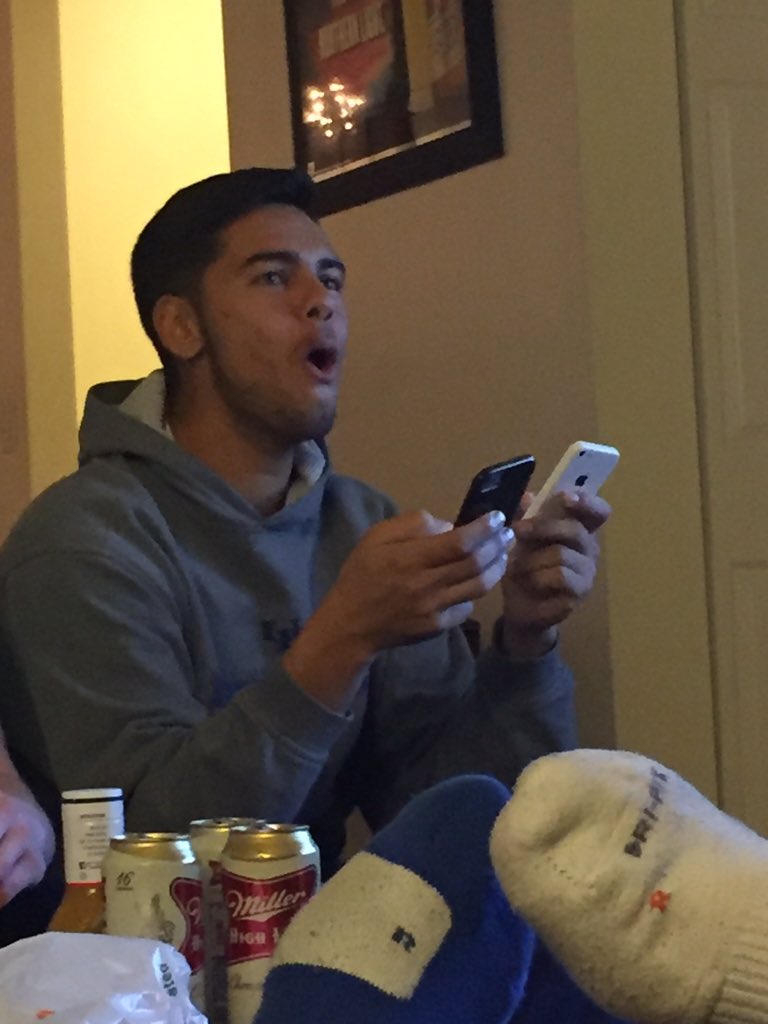 TheFronchise9's tweet image. Playoff time calls for channeling his inner @AdamSchefter #TwoPhones #HotlineBling