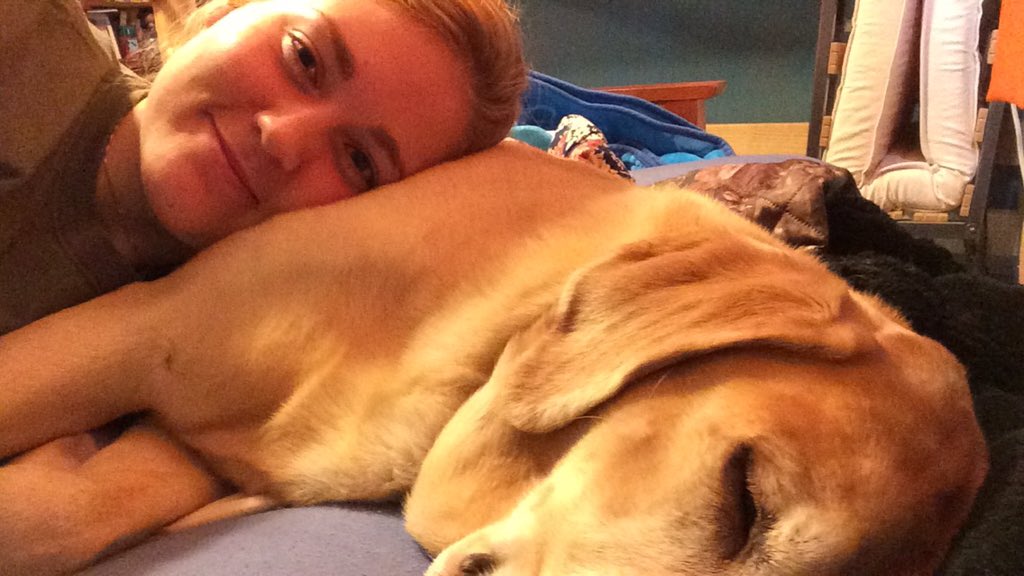 MegynMoore25's tweet photo. Already missing my snuggle puppy #dogperson #backatcollege https://t.co/2KP4pdQrMs