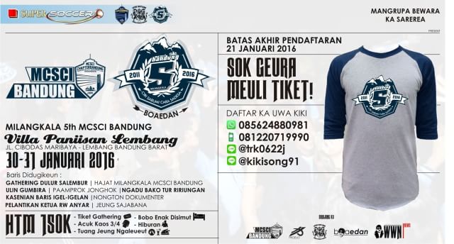 MCSCI_Bandung's tweet photo. Buat yang pengen ikut tp isi dompet kurang mendukung kita juga sediain tiket murah only 70k (excld tshirt) #BoaEdan5 https://t.co/0vPMxFWYVT