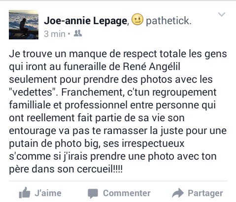 GauthierMaib's tweet photo. #RIPReneAngelil #Funeraille #PtitMomentDePanique #JusteRespect https://t.co/i3XCenvRNh