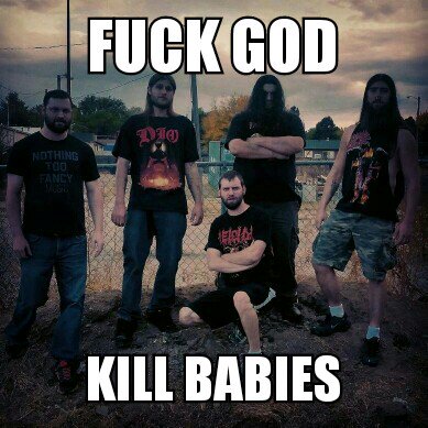 angelicdesolate's tweet photo. Your god can suck our dicks!! #angelicdesolation #metal #DeathMetal #Denver #god #Jesus #Allah #fuckgod #nogod https://t.co/6TQvezNLWW