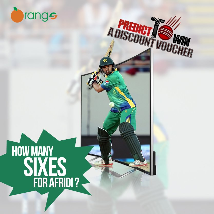 OrangeLEDTVs's tweet photo. #Predict2Win-How many sixers for Afridi Today in T20?  Comment &amp; Win a discount voucher from #OrangeLED 
#PakVSNZ https://t.co/wzo5np5pQN
