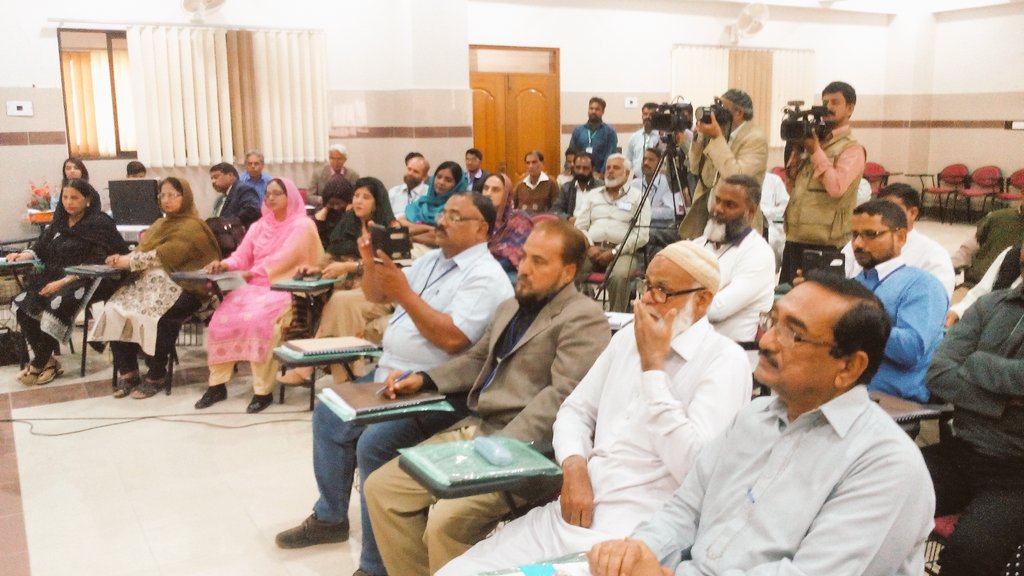 MayorKhi's tweet photo. Mayor elect Wasim Akhtar addressing newly elected Local Govt representatives @ 'Orientation Workshop on Local Govt.' https://t.co/R2RiTa00xL