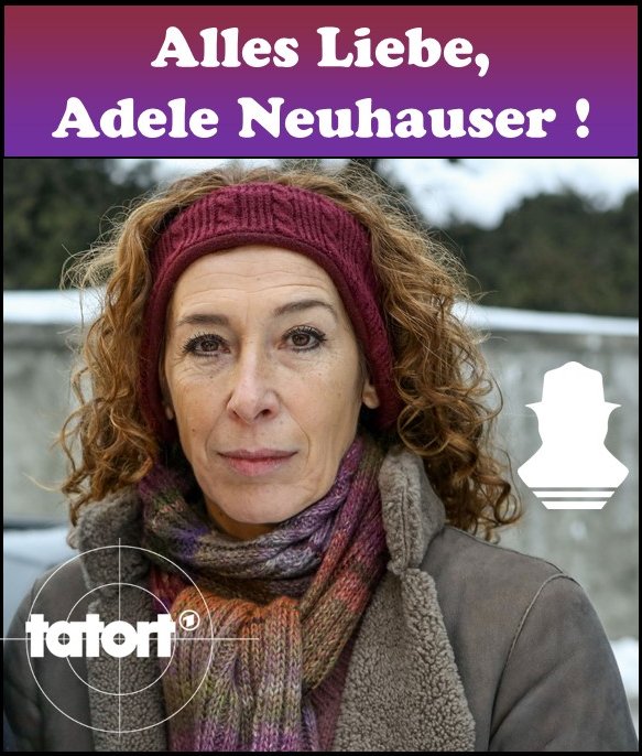 tatort_fans's tweet image. Die #Tatort Darstellerin #AdeleNeuhauser feiert heute ihren 57. Geburtstag. 💜lichen Glückwunsch, liebe "Bibi"! 🎆