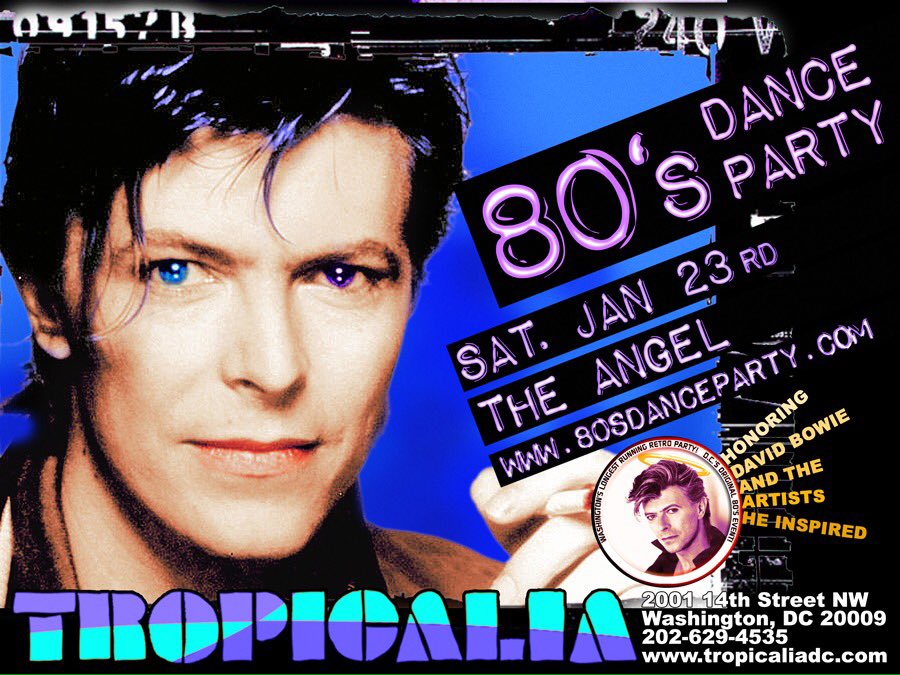EightiesNite's tweet photo. The first 80's Dance Party event of 2016!! Sat 1/23/16 @tropicaliaDC #80sinDC #80sDanceParty #80sDancePartyDC https://t.co/Jk1mQIEeDo