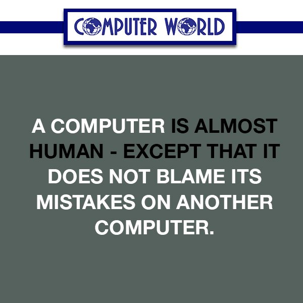 computerworldZA's tweet image. #ComputerQuote       
computer-world.co.za
