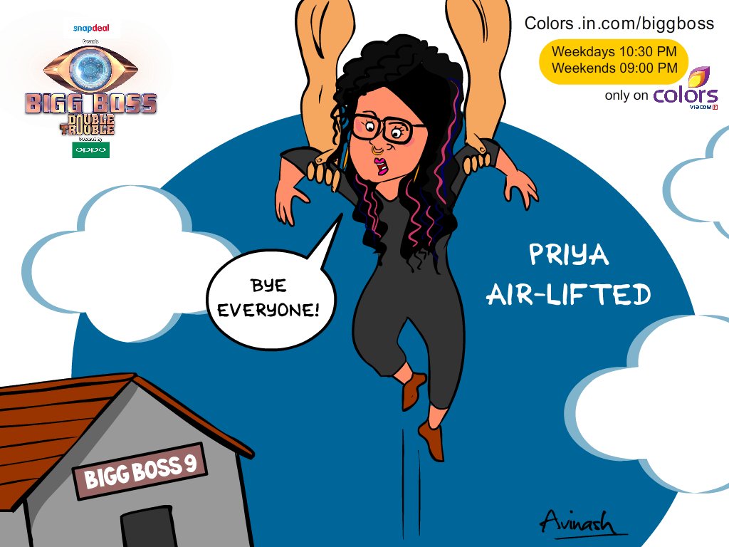 Bigg Boss 9 Day 96: Priya Malik Gets Airlifted By Akshay Kumar And Nimrat Kaur! Bigg Boss 9 Day 96: Priya Malik Gets Airlifted By Akshay Kumar And Nimrat Kaur!