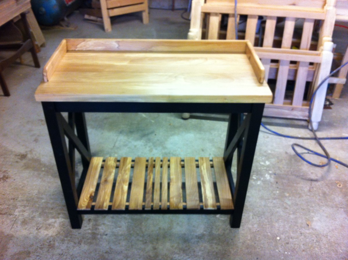 Great looking console table made from solid sycamore and sold beech