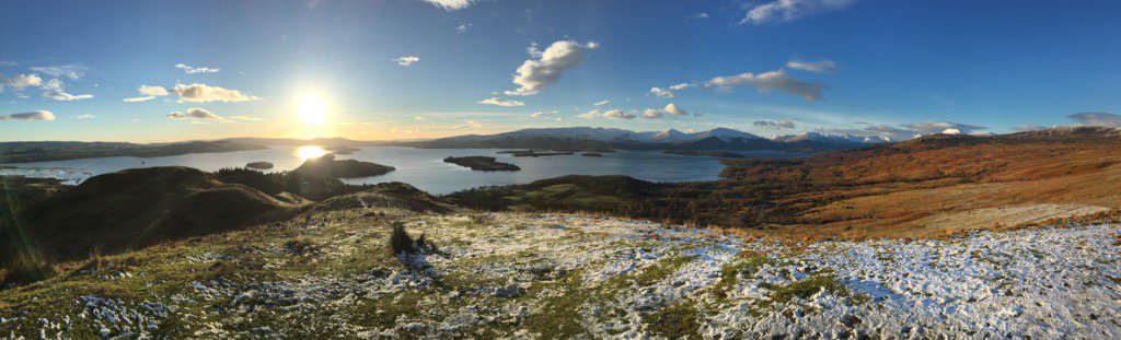 MacTipple's tweet photo. Loch Lomond facing west on Friday afternoon #naefilter #scotland https://t.co/sB08dsslHb