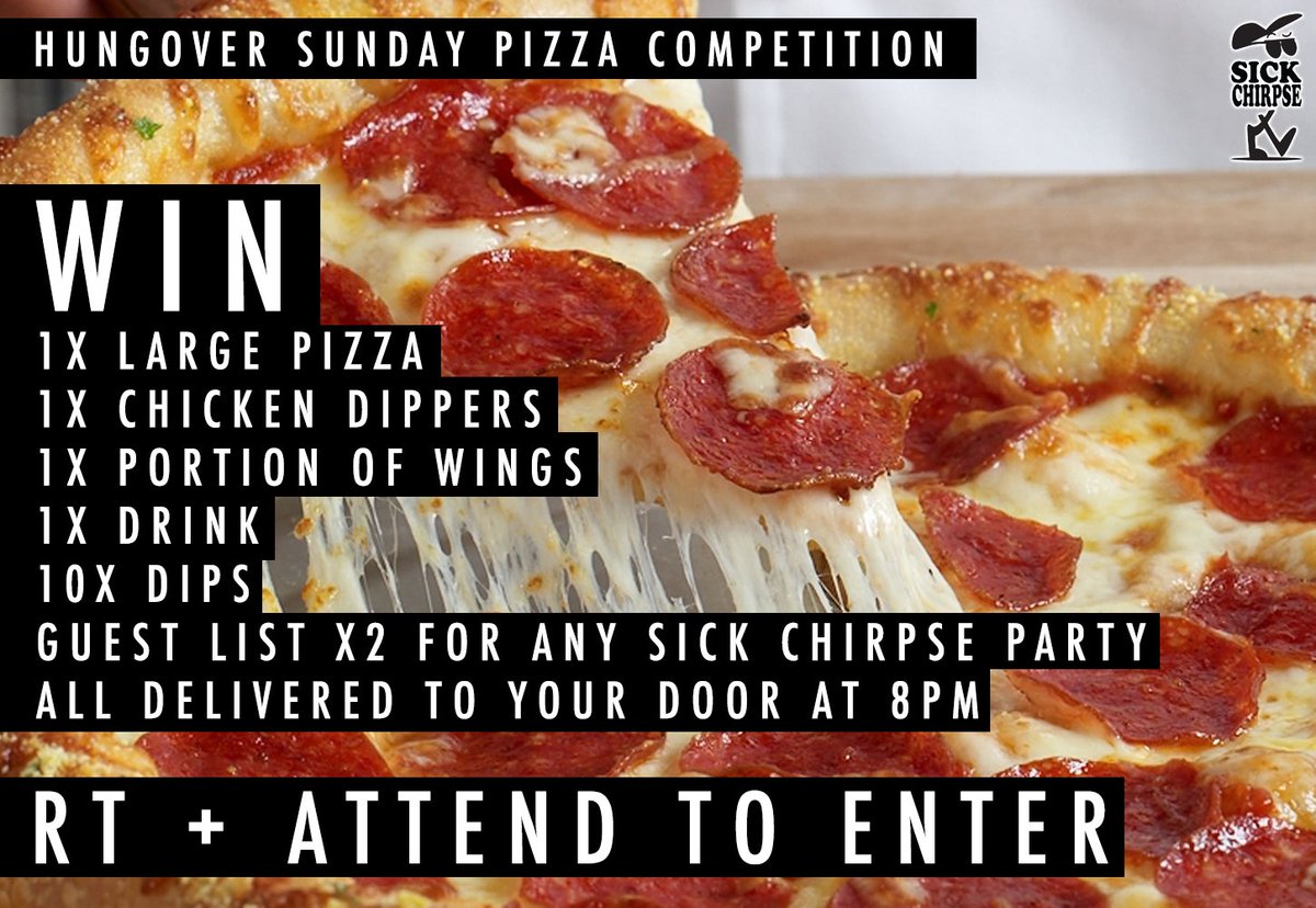 SickChirpse's tweet photo. HUNGOVER?
SKINT?
NEED PIZZA?

Win everything in this photo @ 8PM

RT + hit GOING to enter > https://t.co/EXXbZ2U8Ec https://t.co/tIuxTBxr95