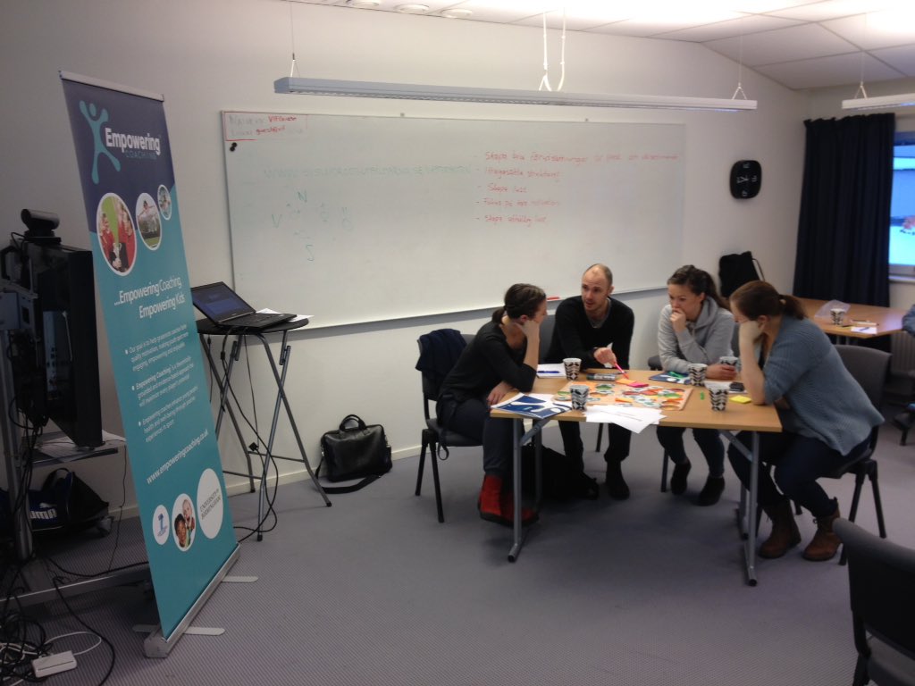 EmpCoaching's tweet photo. Day 2 of @EmpCoaching tutor training in #Umea, working on developing strategies to make sport more #empowering https://t.co/4DGRlOH3YR