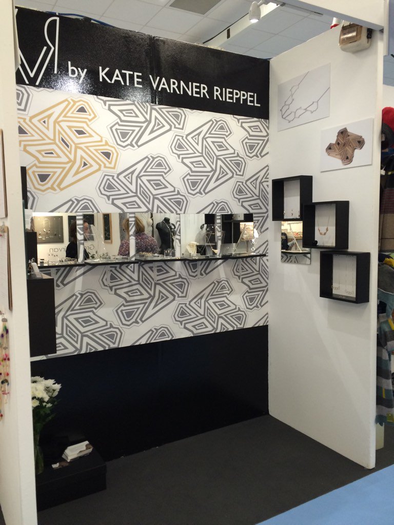 katevrieppel's tweet photo. All set @TopDrawerLondon ! Come say hello and see my new jewellery line 'Carraig' at stand C-F20 https://t.co/HA9q28PujY