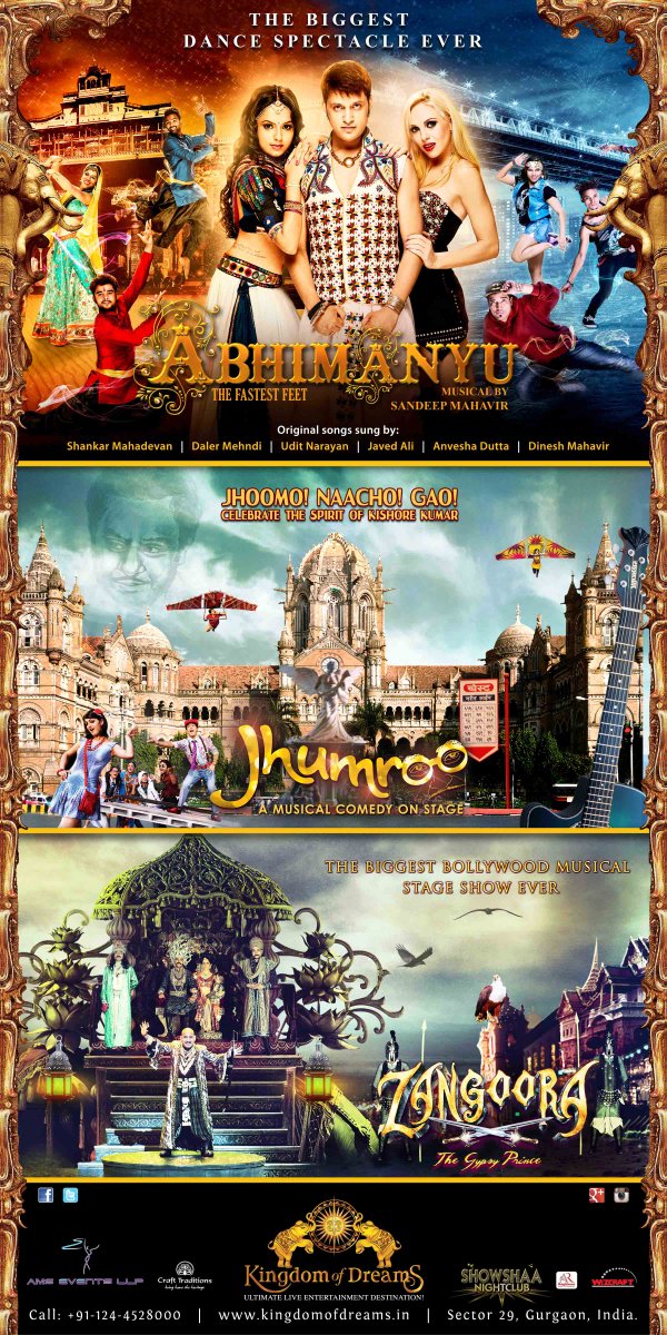 KingdomOfDreams's tweet photo. Learn to #Fight against the #Wrong with #LiveStageShows
#Zangoora #Jhumroo & #Abhimanyu
https://t.co/Aeyp8XS7TJ https://t.co/ra2hNS1XcL