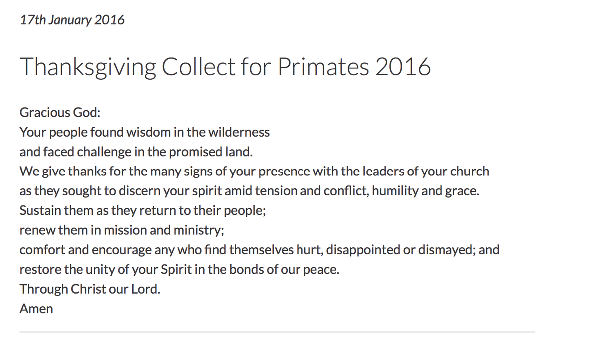 Primates2016's tweet image. Prayer of thanksgiving for #Primates2016 primates2016.org/prayer/ #OneFamily