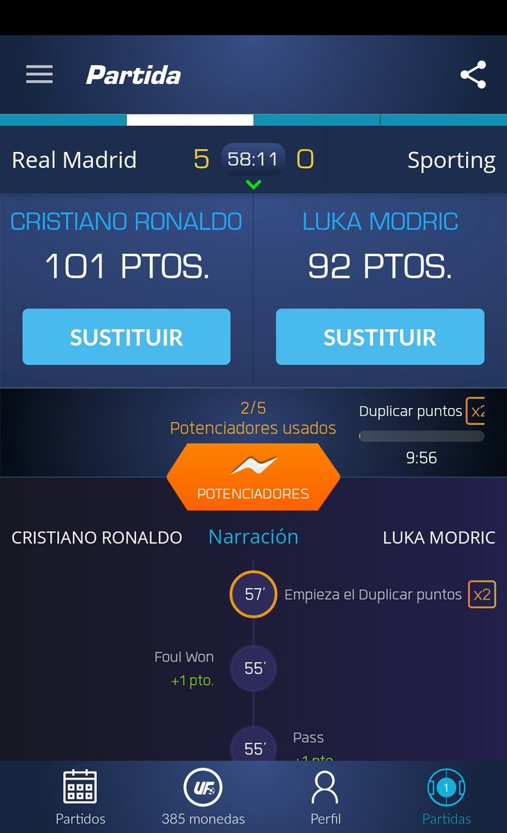 GabiSR4's tweet photo. Acabo de utilizar a Sharp Shooter el Cristiano Ronaldo en @ultimatefanlive para el #HalaMadrid contra #SportingGijon https://t.co/kRgowD0J14