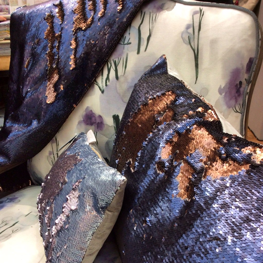 VoyageDeco's tweet photo. Amazing first day @TopDrawerLondon launching new collections! #mermaidsequin #newcollection #topdrawer16 https://t.co/5UCTvIWG1f