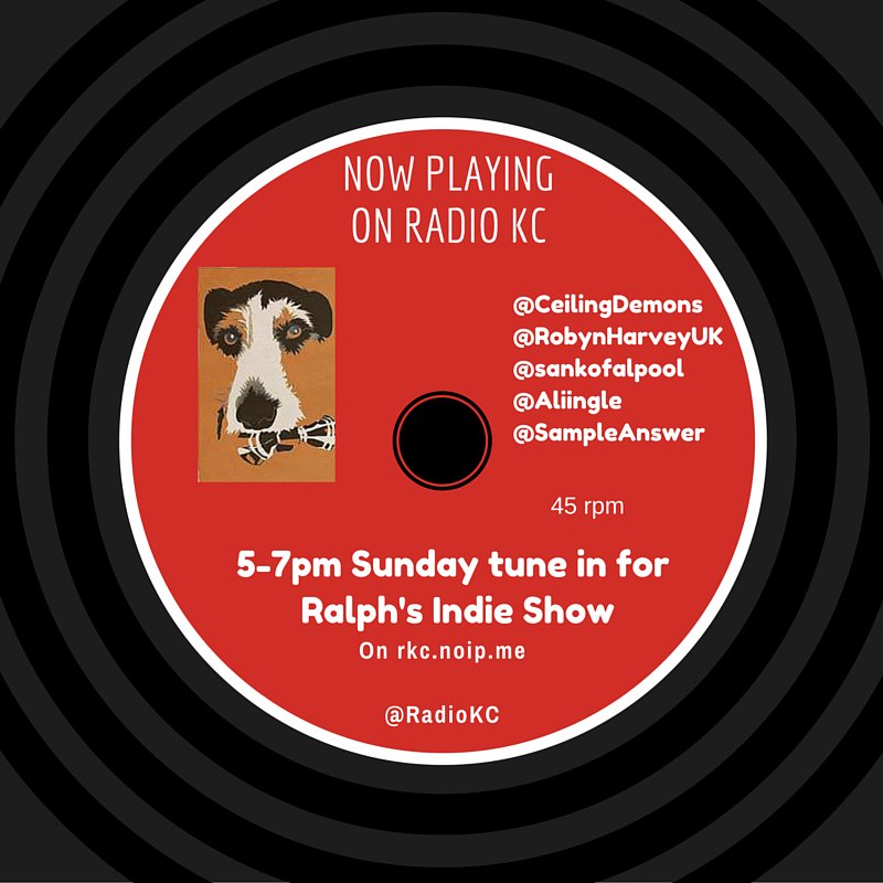 Tracks before Ralph's <a href="/RadioKC/">#𝗥𝗞𝗖</a> Show at 5pm

<a href="/CeilingDemons/">Ceiling Demons</a>
<a href="/RobynHarveyUK/">Robyn Harvey</a>
@sankofalpool
<a href="/Aliingle/">Ali ingle</a>
<a href="/SampleAnswer/">Sample Answer</a>