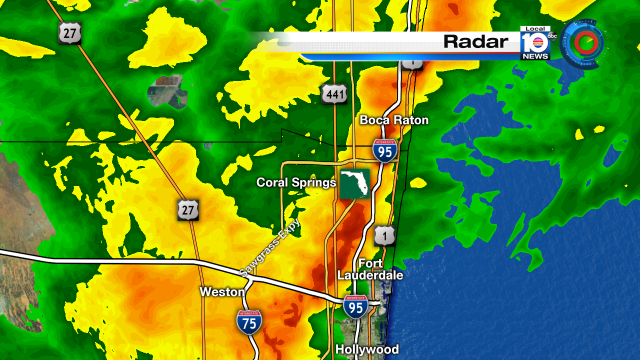 Heavy rain & gusty winds moving into northern Broward. Stay Safe! Watch Local10 for more https://t.co/j7ga4mTiL0