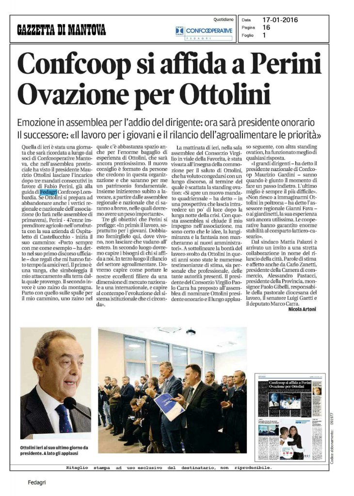 LombardiaConf's tweet photo. #Confcooperative #Mantova, #Perini alla guida. #Ottolini presidente onorario. Leggi l'art sulla @gazzettamantova https://t.co/M011ZC18Ks
