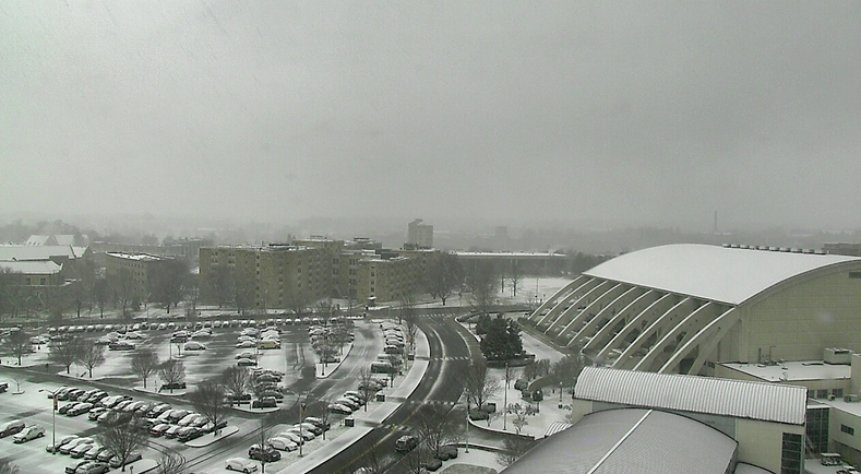 virginia_tech's tweet photo. A little snow to start the semester. Welcome back, Hokies. https://t.co/TXM7qZLLv1